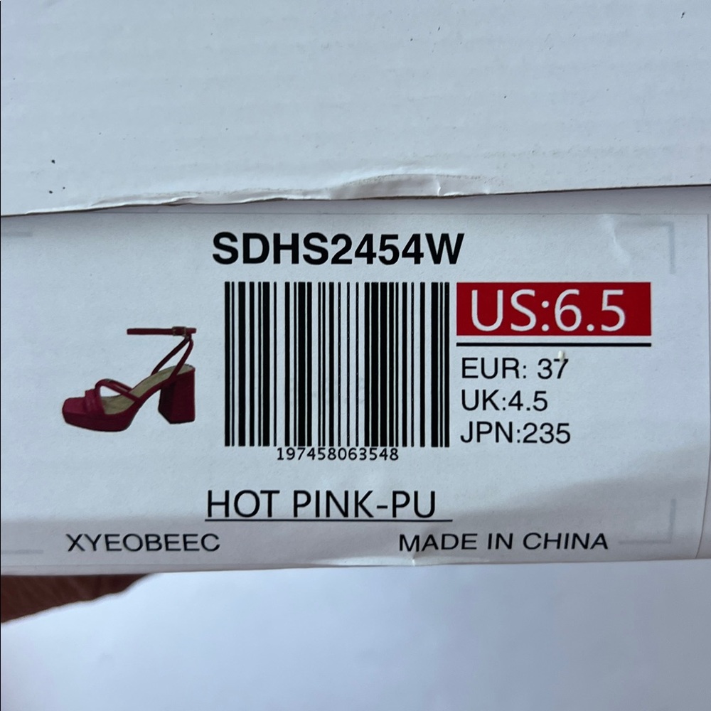 DREAM PAIRS Strappy Heels for Women Platform Chunky High 3-inch Heel Sz 6.5 @ - Picture 6 of 6